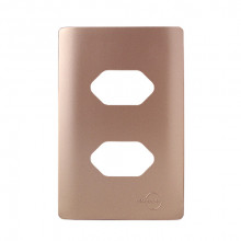 Placa 4x2 2 Tomadas 4X2 - Novara Ouro Rose